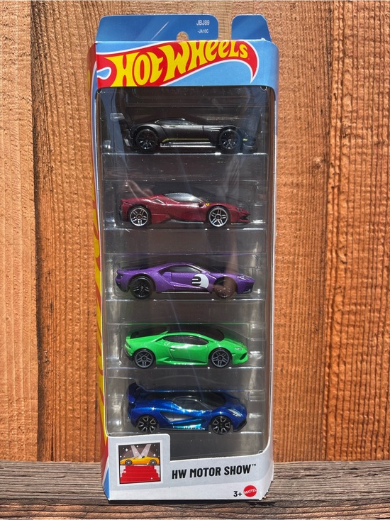 Hot Wheels Other - 2025 Hot Wheels Motor Show 5 Pack, Ferrari Stradale, Purple Ford GT